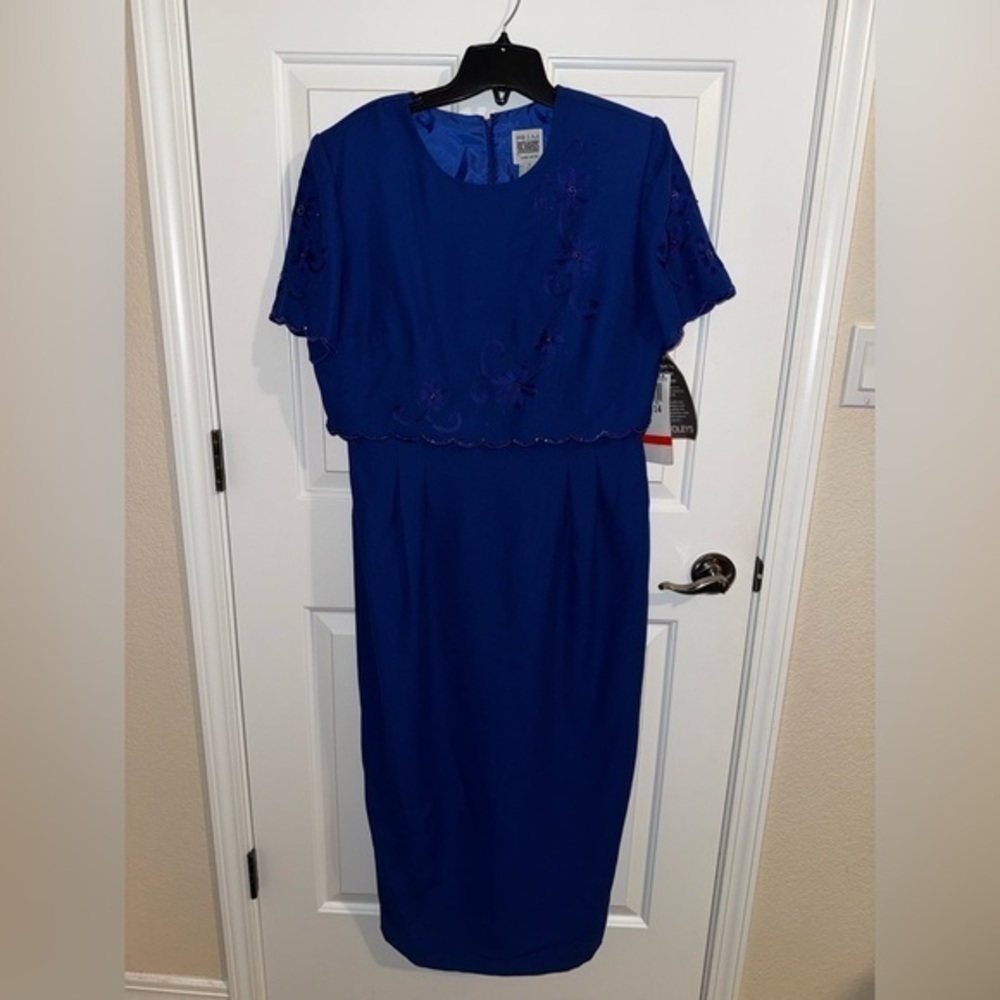 R&M Richards by Karen Kwong NEW Blue Wedding Party Dress Size 14